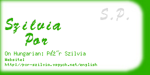 szilvia por business card